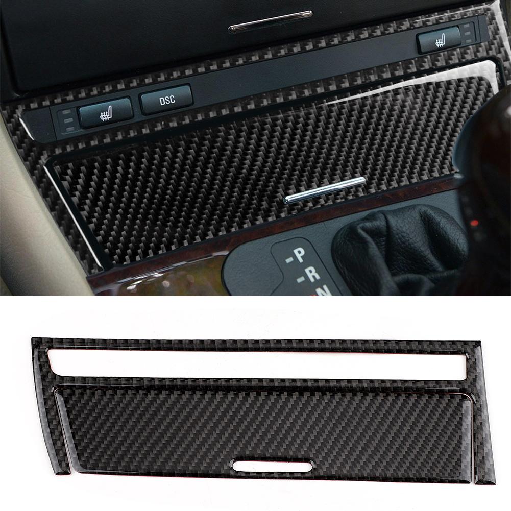 2pcs Carbon Fiber Car Cigar Lighter Trim Sticker Fits for 3 Series E46 1998 2005
