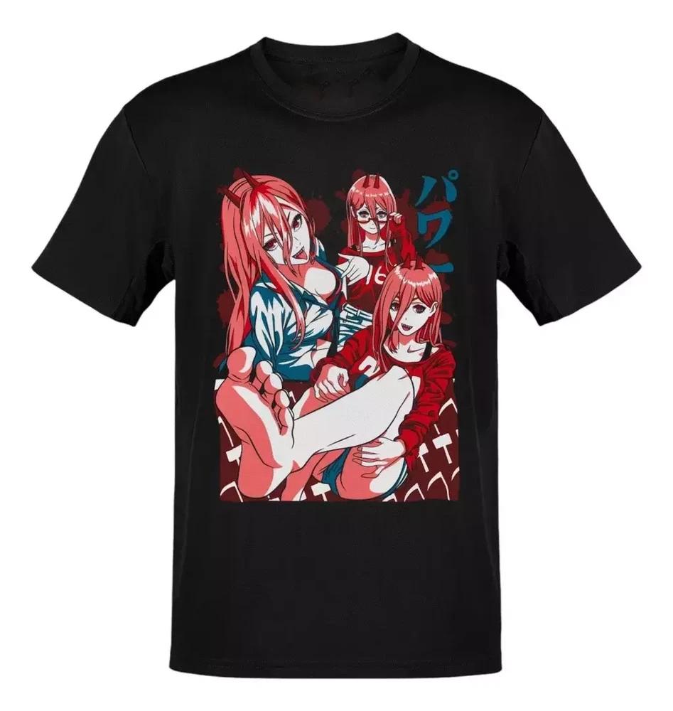 Anime Chainsaw Unisex Power Letras Tshirt Size S4xl
