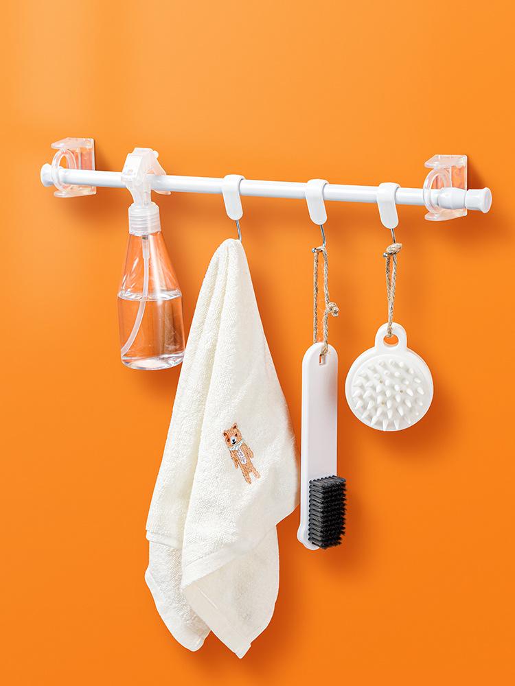 Misuo Punch-Free Rotating Telescopic Curtain Rod Hook Clip Bracket.