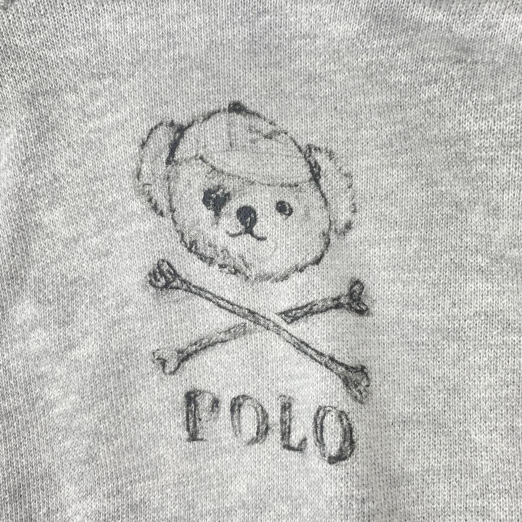 POLO RALPH LAUREN Grey Porrobear Sketch Parka tops L grayUsed