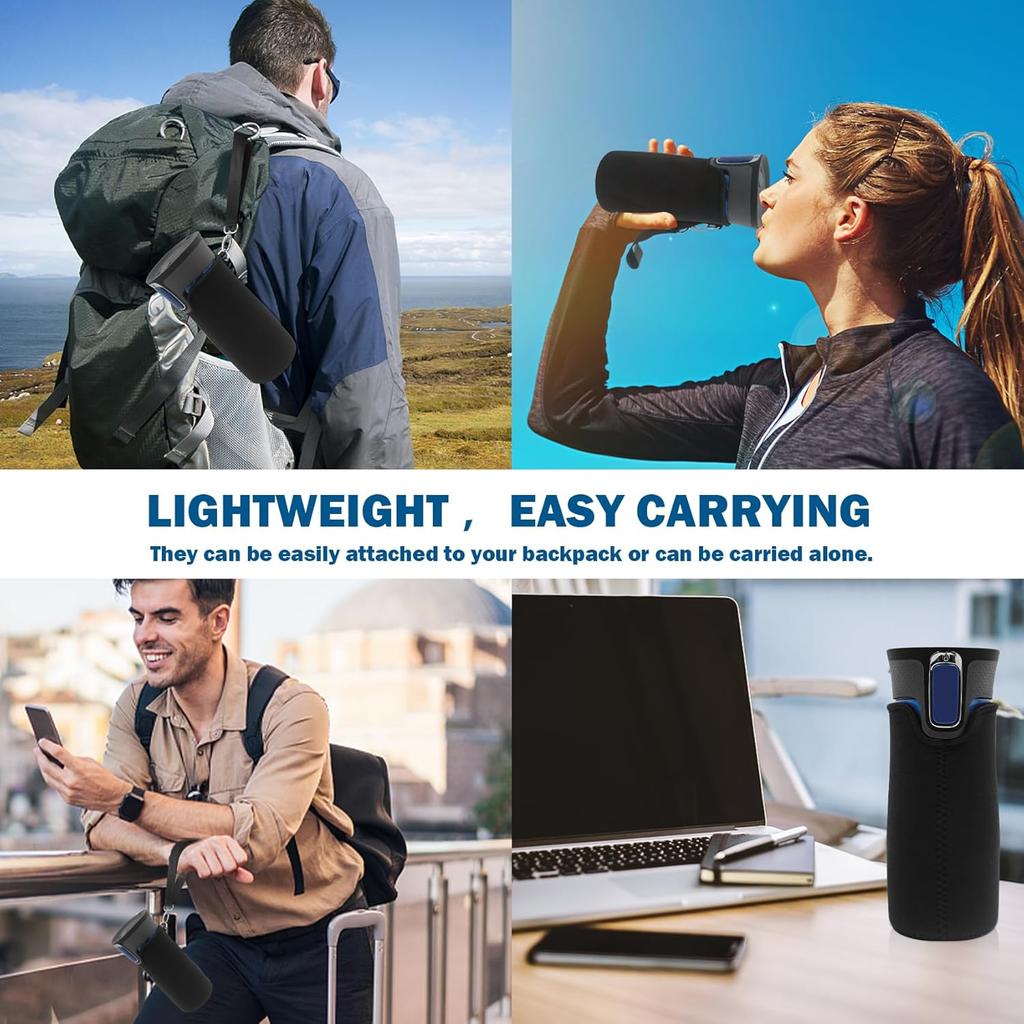 Compatible with Contigo Coffee Cup Sleeve,Cold Drinks Reble Neoprene ulated Sleeves Cup Cover,Coffee Mugs Holder with Handle Strap for 16oz Contigo