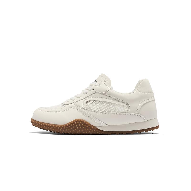 Augustus Single Net Little White Shoes Women's 2025 New Summer Academy Style Casual Flat Baseplate Shoes Sports Moral Training Shoes