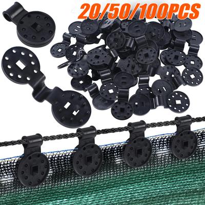 Shade Cloth Clips Shade Fabric Clamps Accessories Grommets Sunshade Net Fixed Clip Accessory Buckle Plastic Clip for Backyard