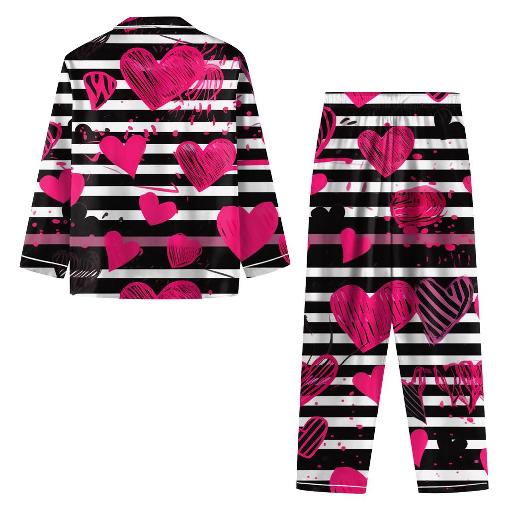 Damen Langarm lange Hose Freizeit-Hausanzug