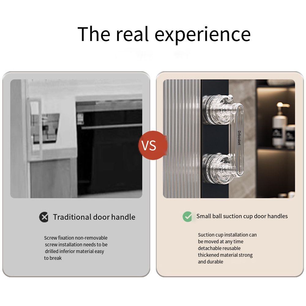 Waterproof Suction Cup Door Handle Anti-slip Glass Door Handrail Sliding Door Handle Bathroom