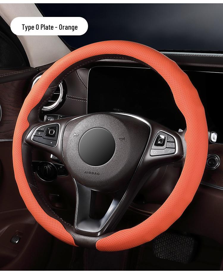 Premium Nappa Leather Steering Wheel Cover - Anti-Slip, Breathable, Ultra-Thin, All-Season