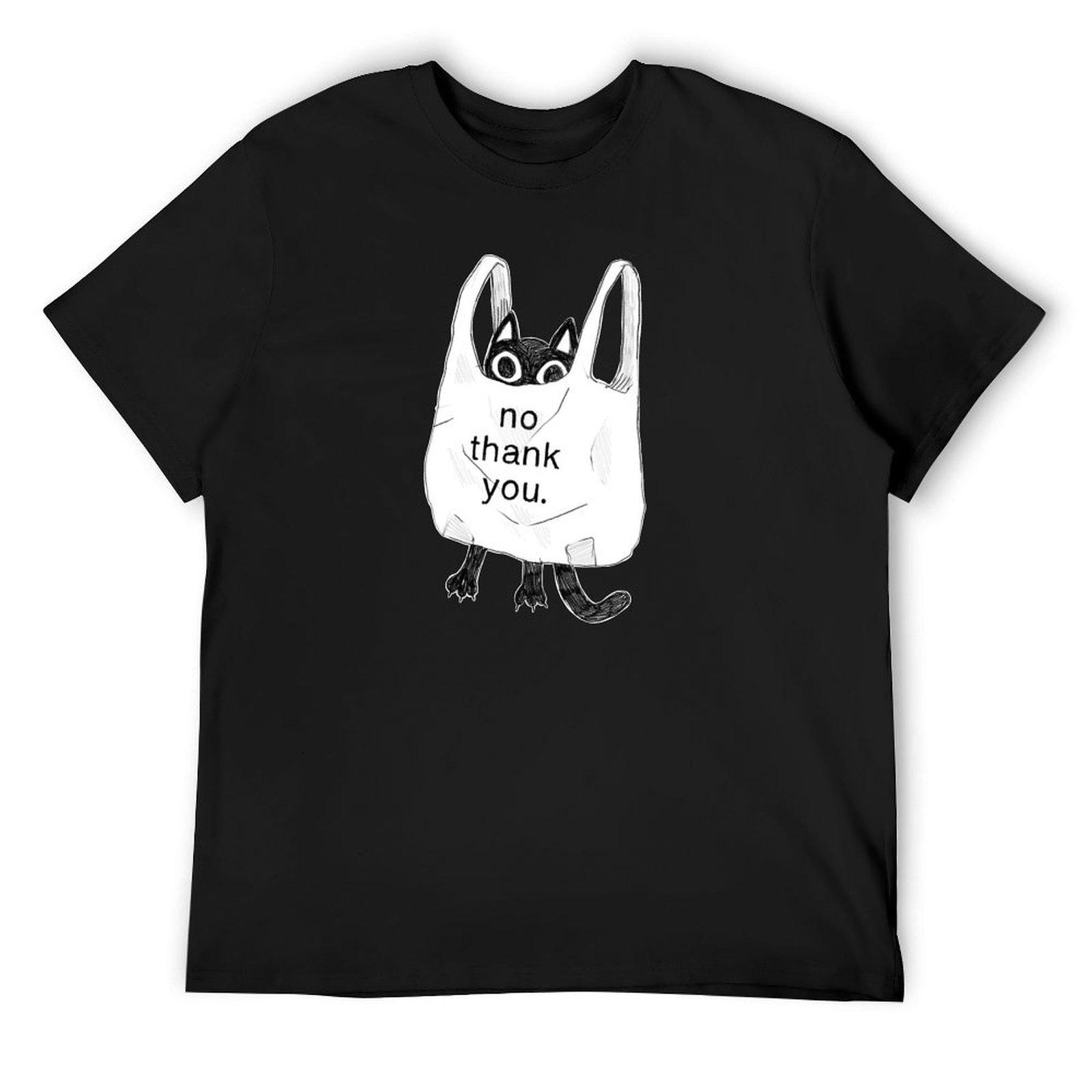 no thanks T-Shirt customs design your own plus size clothes vintage graphic tee luxury clothes men 4XL