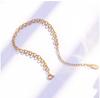 18K Gold Plated Titanium Necklace and Bracelet Set: European-American Fashion Style