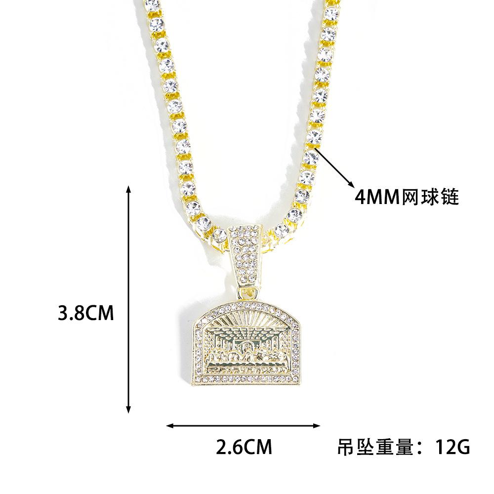 4mm Iced Out Tennis Chain Necklace Hip Hop CZ Rhinestone Cuban Link Chain Unisex Street Fashion Jewelry Gift