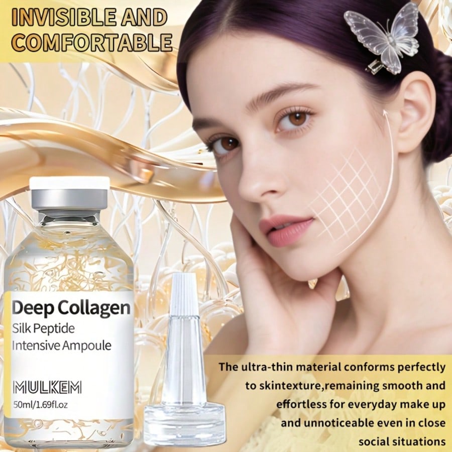 1Pc Anti-Wrinkle Serum, Peptide Essence Ampoule 50ml, Rich In Collagen And 30 Types Of Peptide Extra