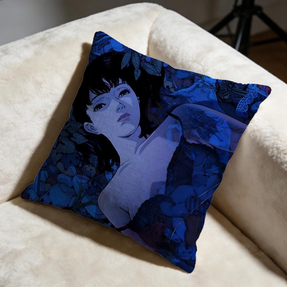Trendy Pperfect Blueew Cushion Cover Soft Decorative Pillow Case Suitable for Bedroom Sofa Car Travel Use