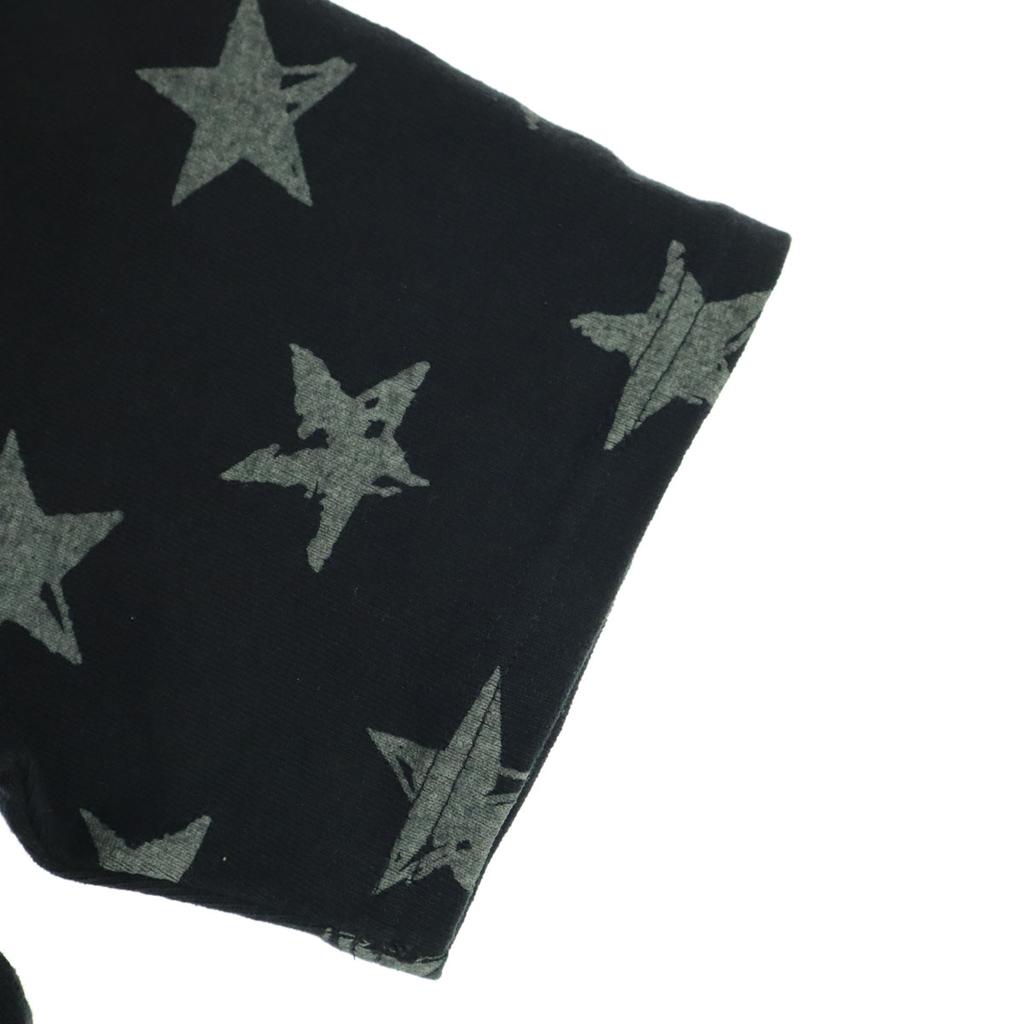 unused AZZURE Star pattern Short sleeve Round neck T-shirt M Black series Men's Used