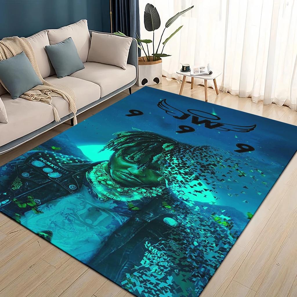 HD Juice WRLD 999 3D Legend Rapper Star Rug Carpet for Living Room Bedroom Home Decor,kids Play Non-slip for Sofa Doormat