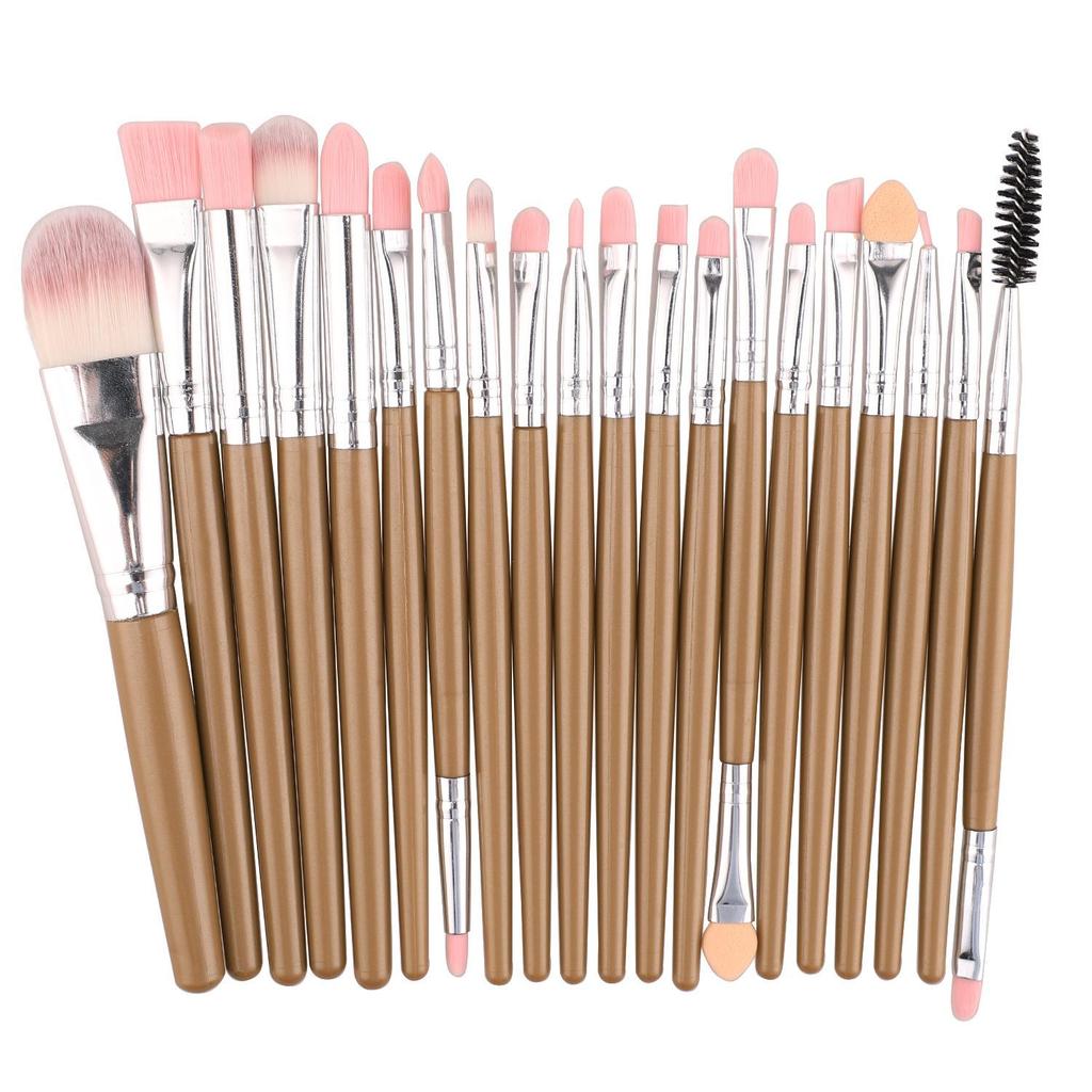 20-Piece Neutral Eyeshadow Brush Set with 24 Color Options