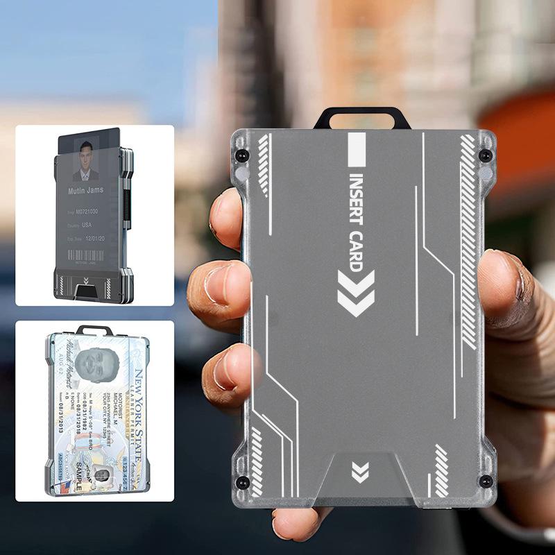 New Transparent RFID Anti-Theft Metal ID & Credit Card Holder Sleeve