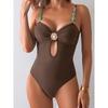 Sexy Retro Badkleding Push Up Slankmakend Dames Badpak Ééndelig Bodysuit Patchwork Monokini Badpak Pads Vrouwelijk