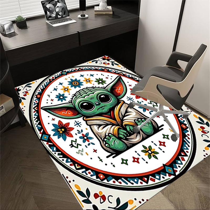 

1PC Baby Yoda, Mandala Non-Slip Floor carpet, suitable for Office, bedroomand playrooms. It can also be used as a sofa footrest cover-T15 60cm by 90cm
