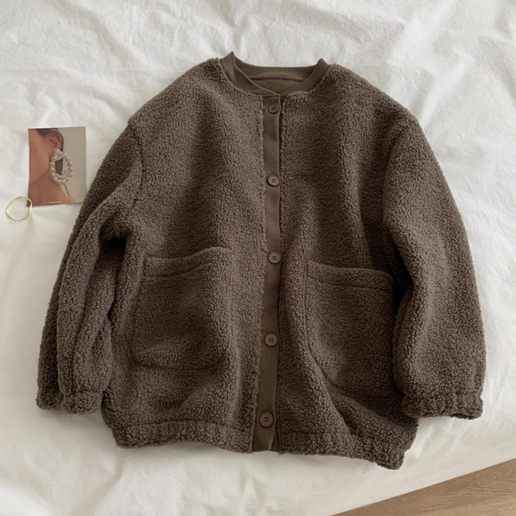 Imitation Lamb Wool, Coat, Women's, Fleece, Warm, Baseball Jacket, Top