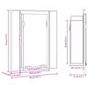 LED Mirror Cabinet with Rustic Wood Effect 40 x 12 x 45 cm Engineered Wood
