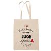 Tote Bag - PLANETEE - Beloved Judge Woman - Cotton - Printed In France - Large Capacity