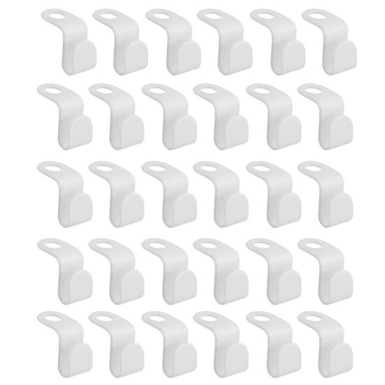 30Pcs Clothes Hanger Connectors Durable Space-saving Strong Bearing Cascading Outfit Clothes Hanger Connector Hooks for Home