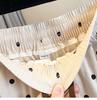 Summer Cotton Linen Polka Dot Trousers Women's Loose Wide Leg Versatile Nine Point Harem Pants Korean Version Lantern Pants