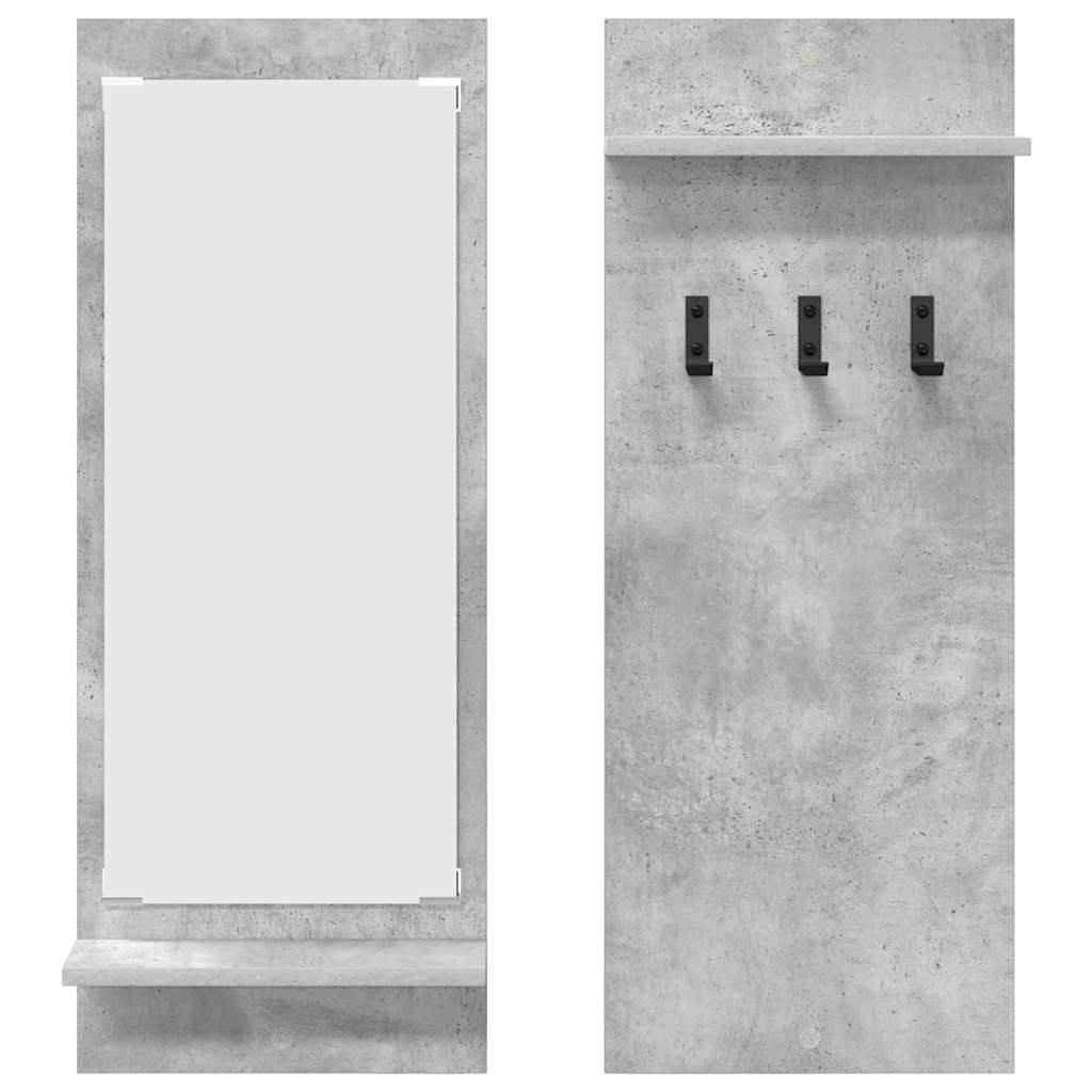 Wall Mounted Nightstand with Shelf Concrete Grey 70 X 10 X 90 Cm