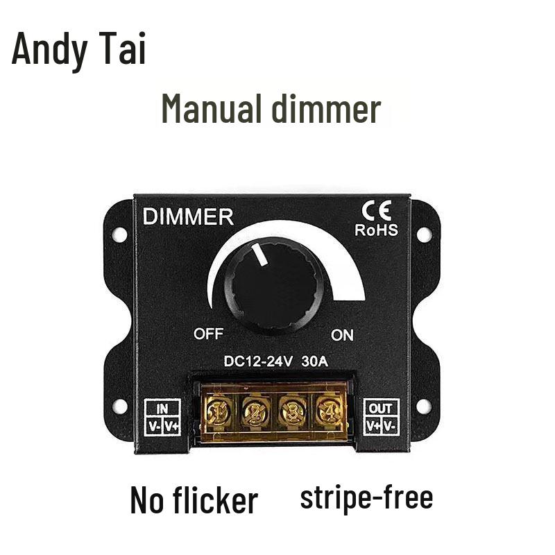 Manual Rotary LED Dimmer Controller for Adjustable Brightness (5V/12V/24V)