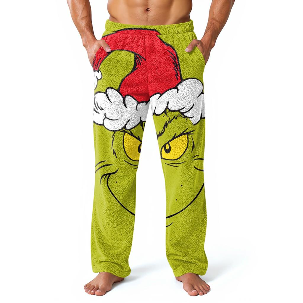 Men's Allover Printed Home Pants Sleeping Pajama Pants Long Pants Pajama Pants