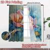 2D FLAT PRINTING 2pcs Curtains (Without Rod) Floral Spring Blossom Design (2) Modern Fashionable Curtainments during the Ramadan