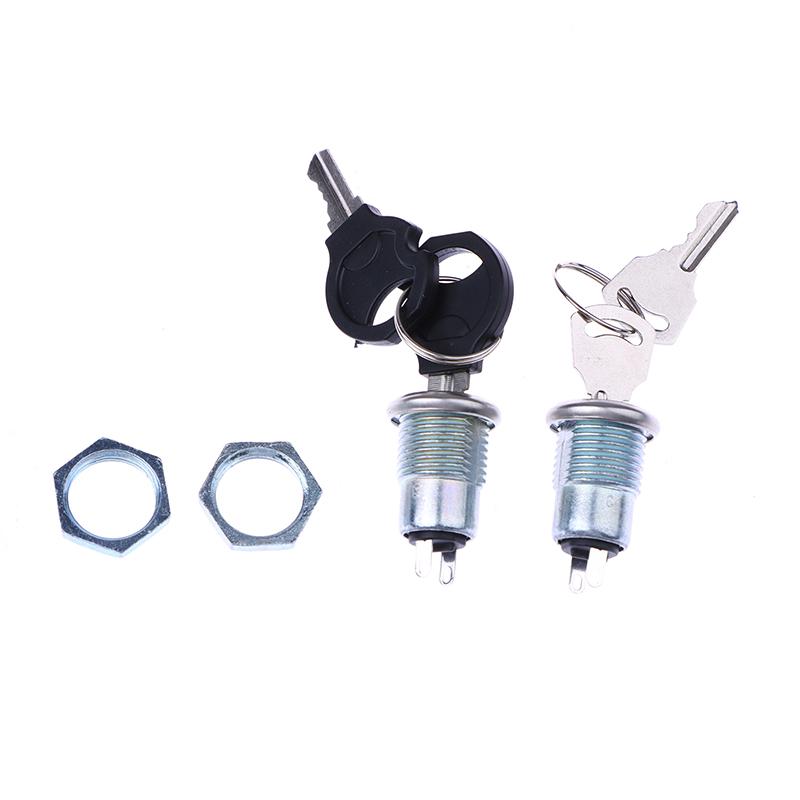 1 Set Serratura Sicurezza Telefono Interruttore di Alimentazione S1203 2 Pin 2 Chiavi 12 mm Acciaio Inossidabile Interruttore Elettronico a Chiave On Off Interruttore di Blocco