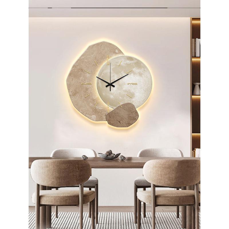 Italian Luxury Decorative Wall Clock Lamp for Living Room & Restaurant, Battery Operated.