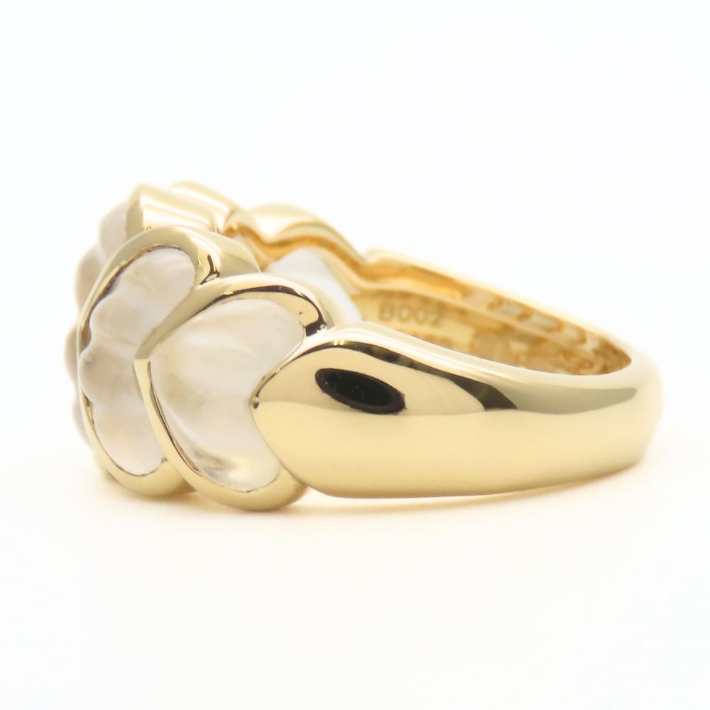 Used Boucheron Ring Rock Crystal EU#51 K18 Yellow Gold 8.8g Yellow Gold Jewelry