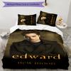 Edward Cullen 3-delt Sengetøjssæt Dynebetræk Lukning Indeholder 1 Dynebetræk & 2 Pudebetræk til Alle Årstider Soveværelse Hjem Kollegieværelse Dekor
