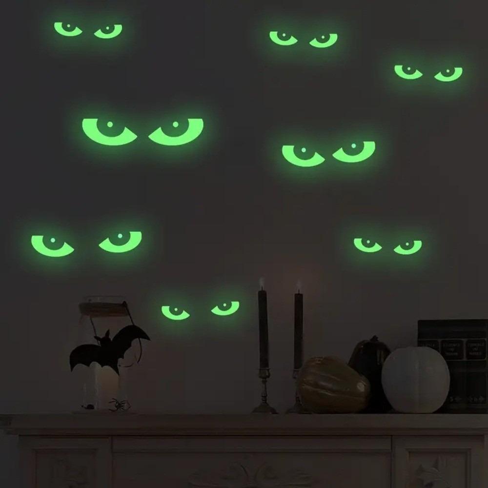 Luminous Window Clings Decor Happy Halloween Fluorescent Wall Decal  Party Decor