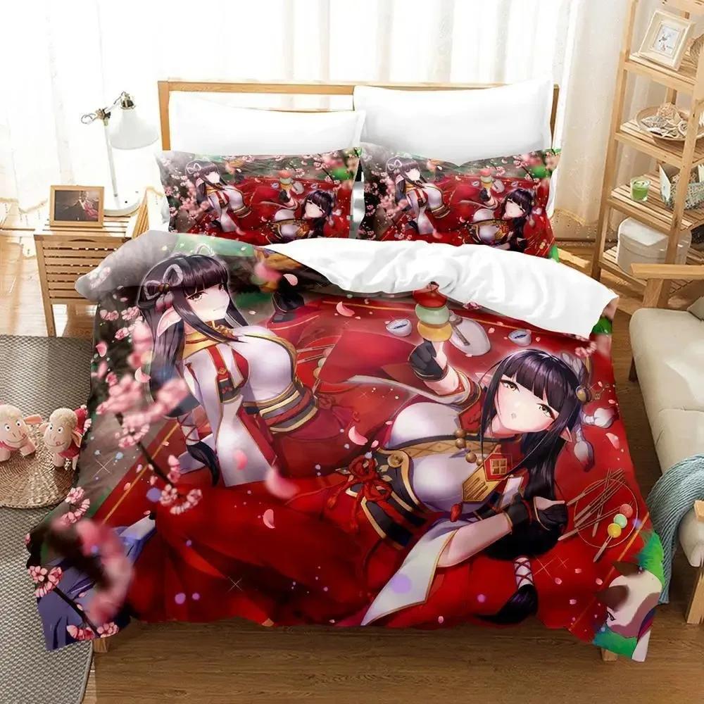Fashion Game Monster Hunter Hinoa&Minoto Beding Set Single Twin Ful Quen King-Sized Dimensionsd Dimensions Bed Linen Set Adult People Kid Bedrom Duvet