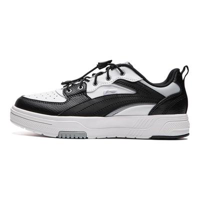 Li Ning Dziecięce Odporne na Ścieranie Antypoślizgowe Lekkie Piankowe Wytrzymałe RB Dziecięce Sneakersy Dziecięce Sneakersy Czarno-Białe YKCU126-15