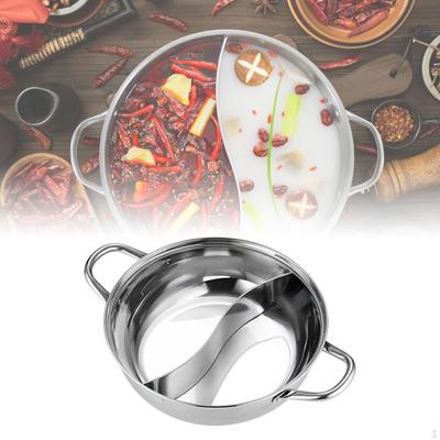 Mandarin Duck Pot Shabu Stainless Steel Cooking for Induction Cooktop Divided