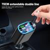 120W Retractable Car Charger with USB C Lightning Cable Starlight in Auto Roof Fast Charging for IPhone Samsung Phones