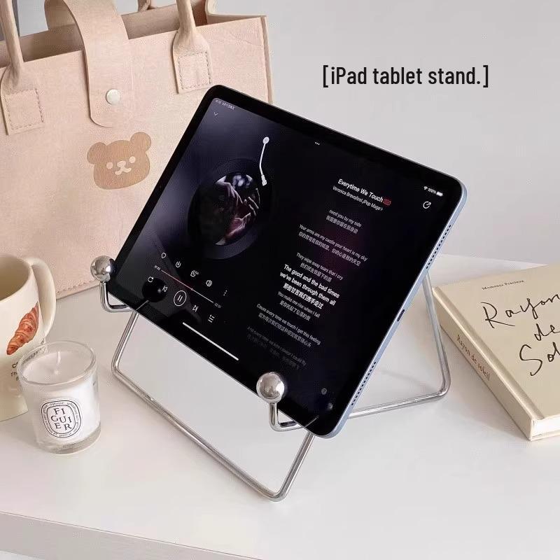 Sleek Metal Desktop Reading Stand - Portable Book Rack