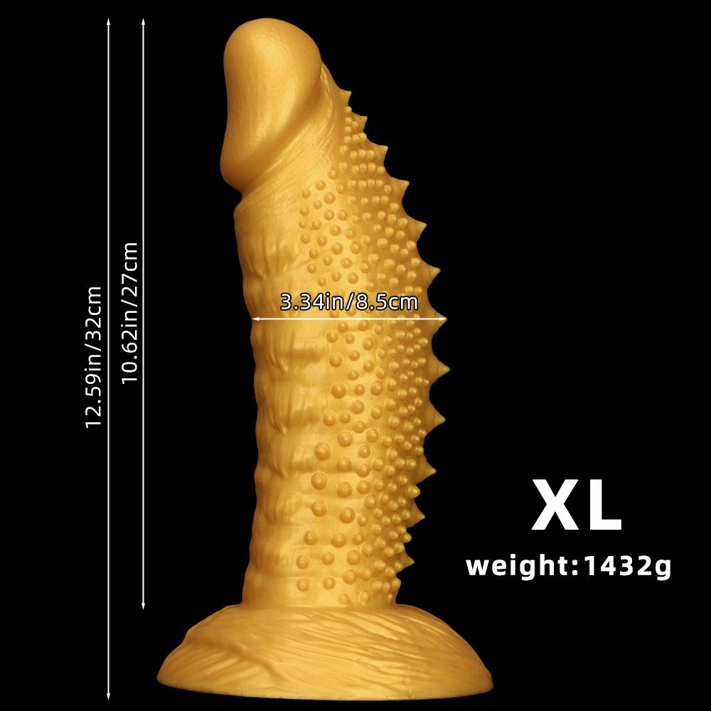 Extra Large Gold Soft Silicone Realistic Dildo Anal Plug Adult Sex Toy Fisting Big Dick Penis