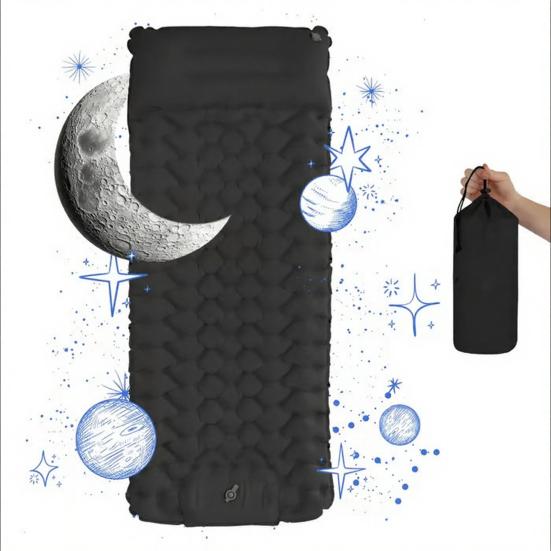 Ultralight Inflatable Sleeping Pad with Built-in Foot Pump Waterproof Self Inflating Lounge Mat Portable Travel Outdoor Camping Hiking