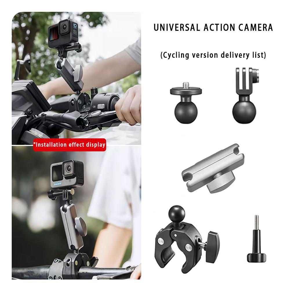 

360° For Gopro Hero Bike Bicycle Motorcycle Handlebar Handle Bar Mount Holder for SJCAM DJI Osmo Insta360 X4 Camera Accessories Motocycle