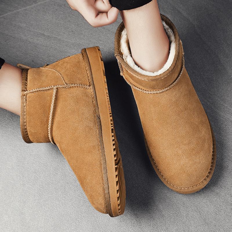 Northeast Snow Boots Men's Sheep Winter Velvet Thickened Bread Shoes Warm, Cold-proof, Waterproof and Non-slip Cotton Shoes