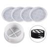 1/5Pieces Round Octagon Epoxy Casting Mould Resin Tray Coaster Mould Kit DIY