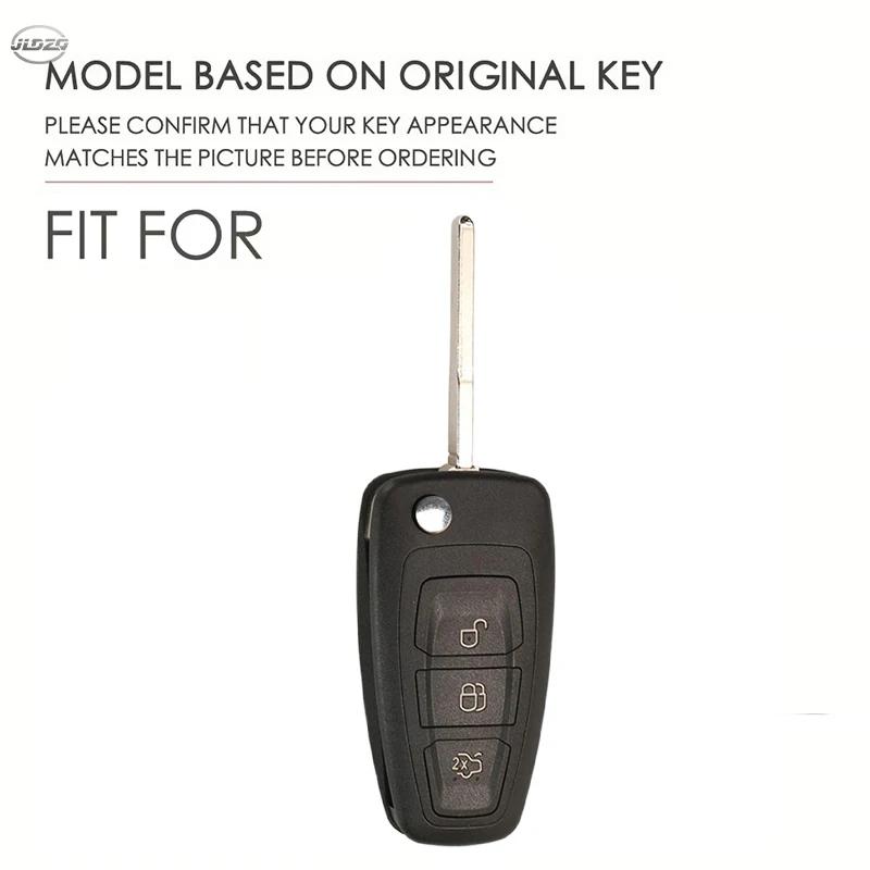 Silicone Flip Folding Remote Key Shell Car Key Cover 3 Buttons For Ford Focus Mondeo Fiesta 2013 Fob Auto Case