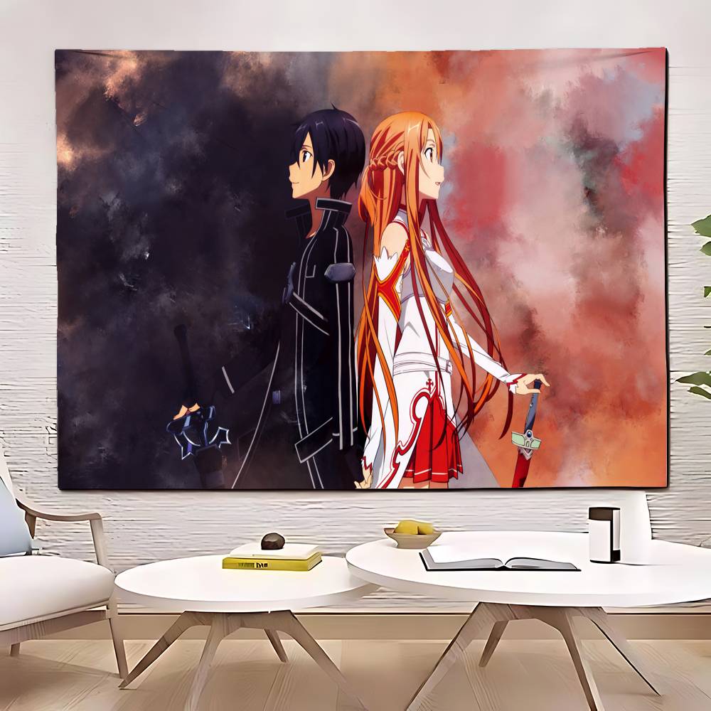SSword Art Online Tapestry Customizable Tapestries Of Various Styleswall Hangings Celebrity Photo Printingwall Hangings