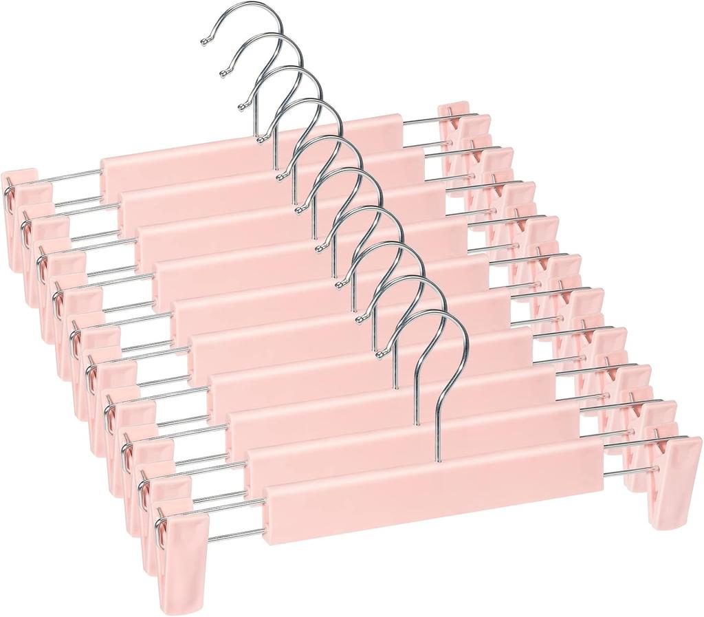 Věšáky na kalhoty s klipy, Věšáky na sukně, Otočné háčky o 360°, Prostorově úsporné věšáky na kalhoty, sukně, oblečení, džíny