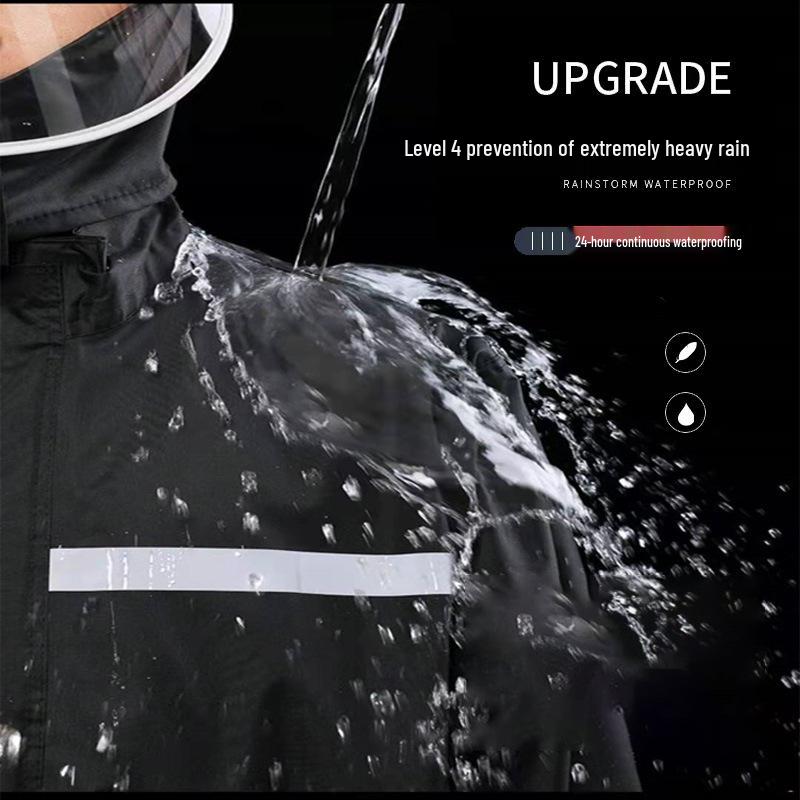 Full Body Rainproof Reflective Raincoat and Pants Set for Motorcycling and Construction