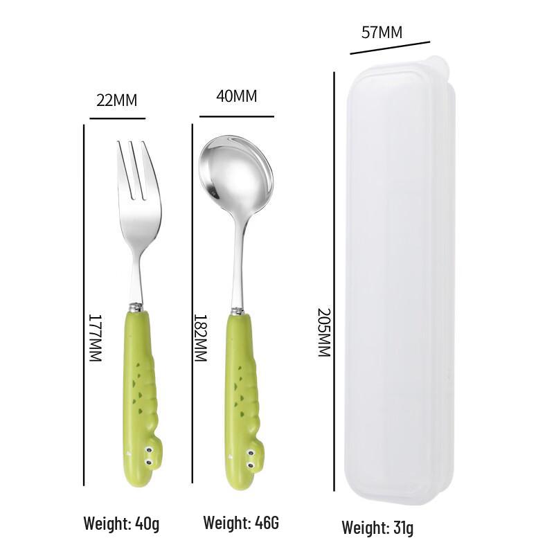 Cartoon Frosch Keramikgriff Edelstahl Besteckset